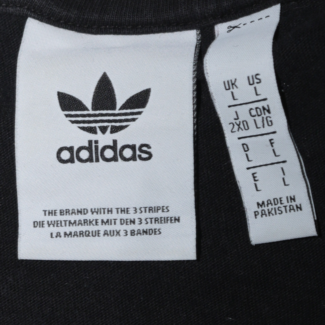 Adidas Men’s Black Short Sleeve Crew Neck Cotton Sports T-Shirt Size L