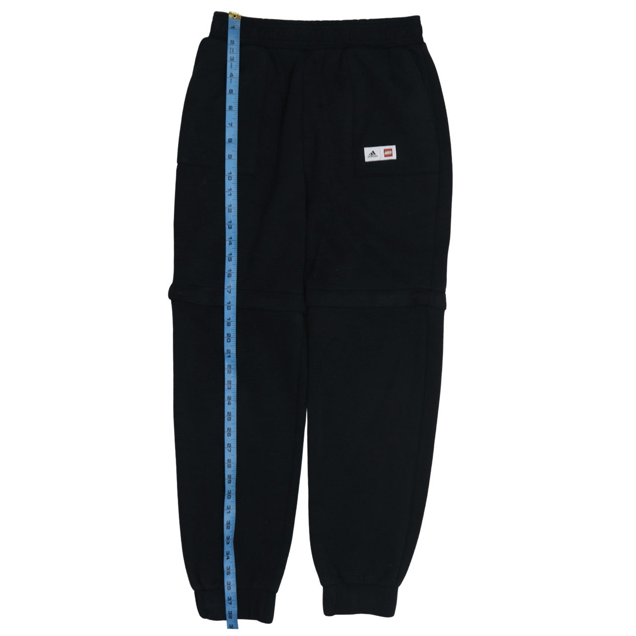 Adidas x LEGO Boys Black Jogger Trousers 13-14 Years Fleece Activewear