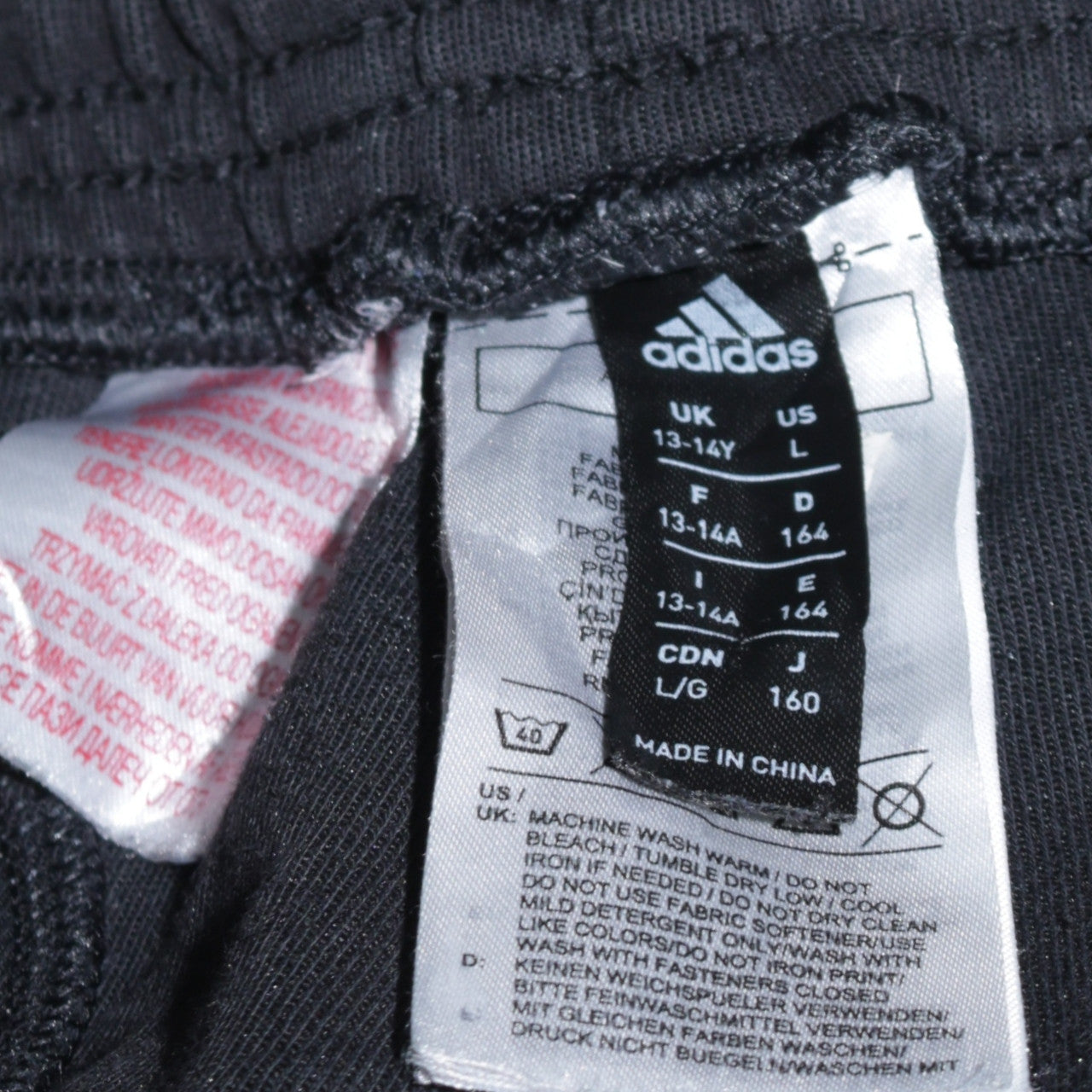 Adidas x LEGO Boys Black Jogger Trousers 13-14 Years Fleece Activewear