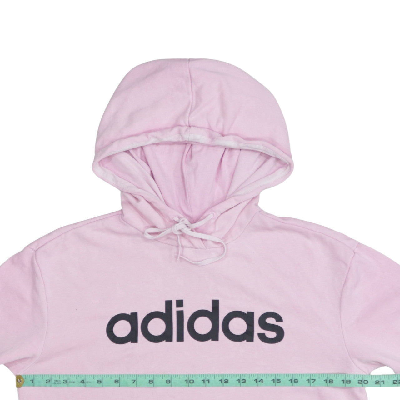 Adidas Womens Pink Pullover Hoodie XS Cotton Blend Logo Casual