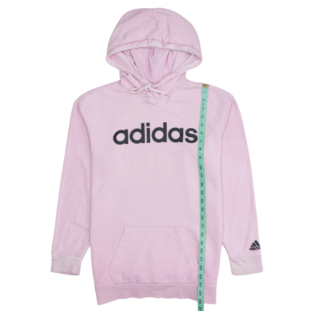 Adidas Womens Pink Pullover Hoodie XS Cotton Blend Logo Casual