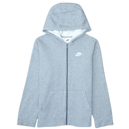 Nike Boys Grey Full Zip Hoodie XL 158-170cm Fleece Sportswear
