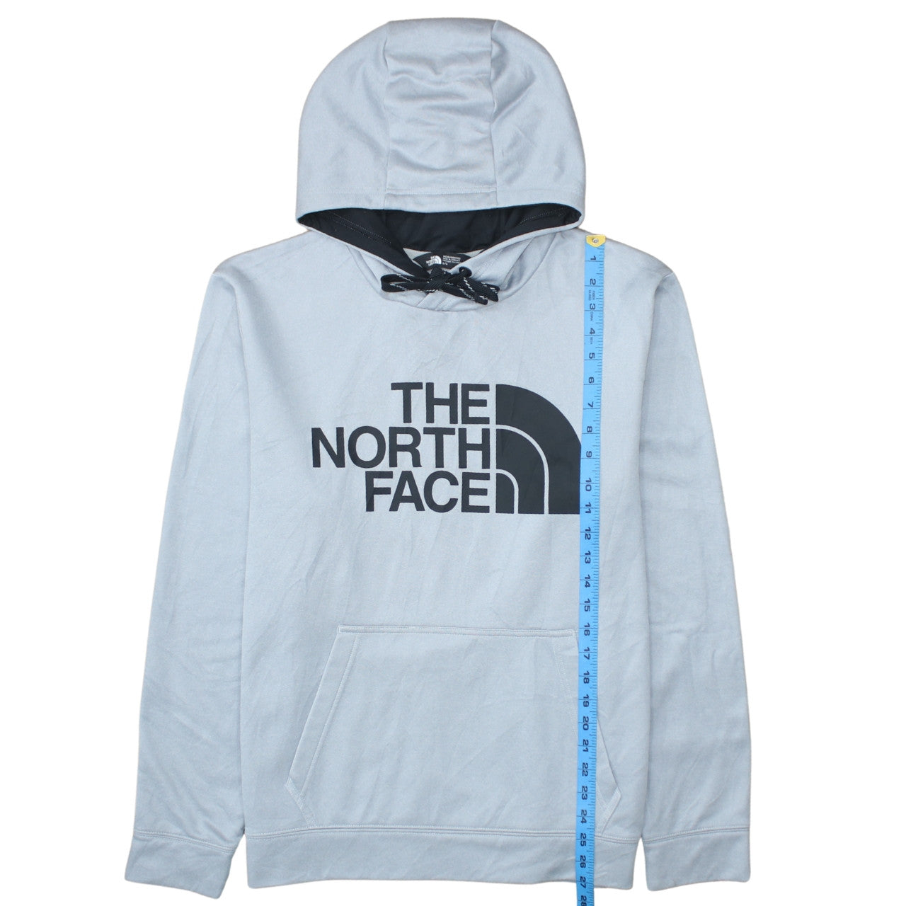 The North Face Men's Grey Large Pullover Hoodie Fleece Logo