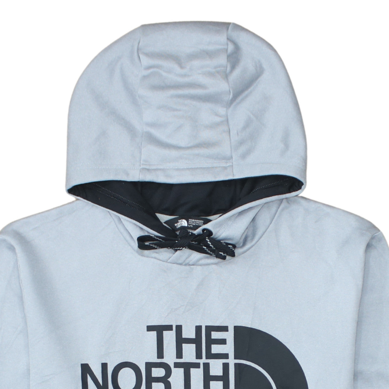 The North Face Men's Grey Large Pullover Hoodie Fleece Logo