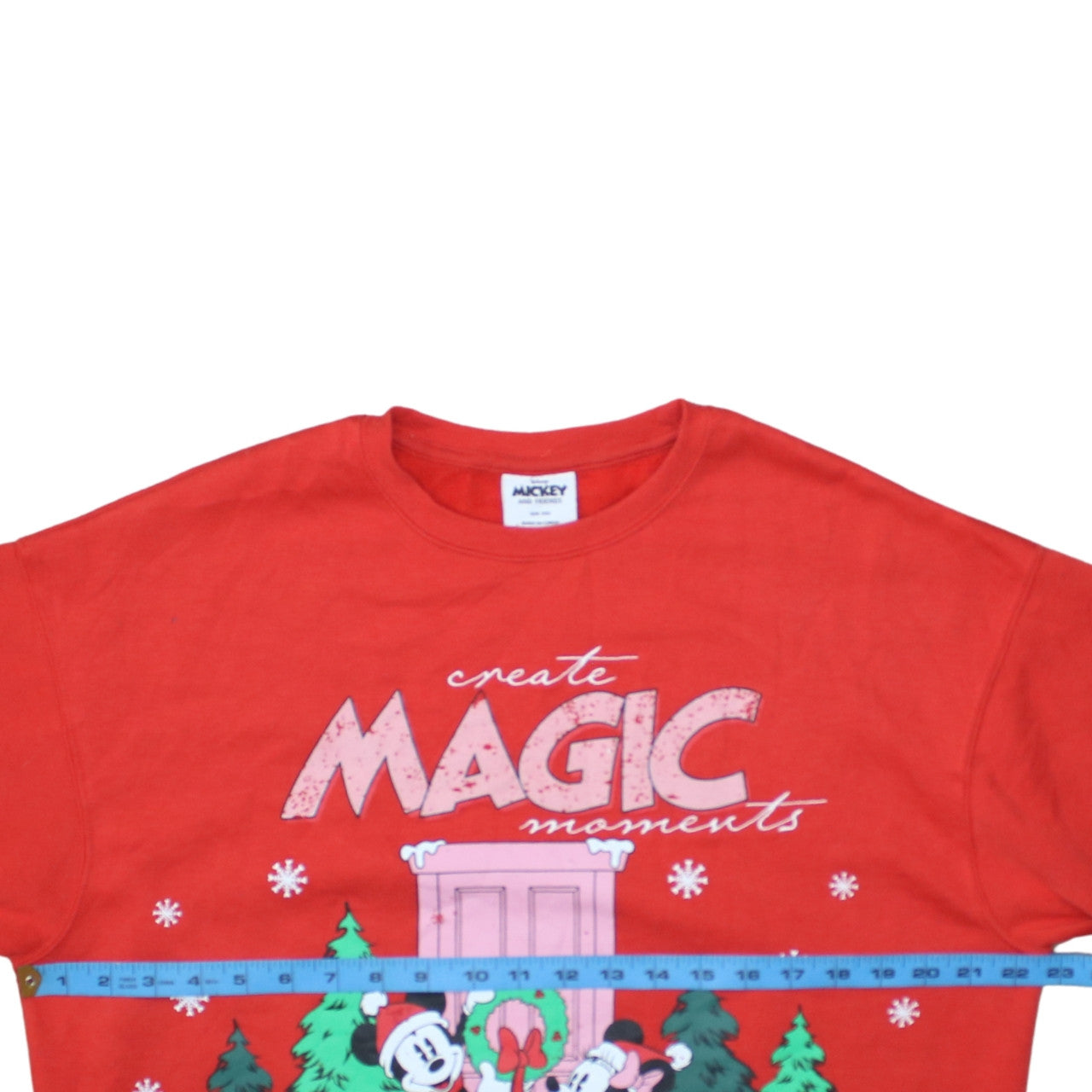 Disney Primark Women Red Christmas Sweatshirt 2XS Mickey & Friends