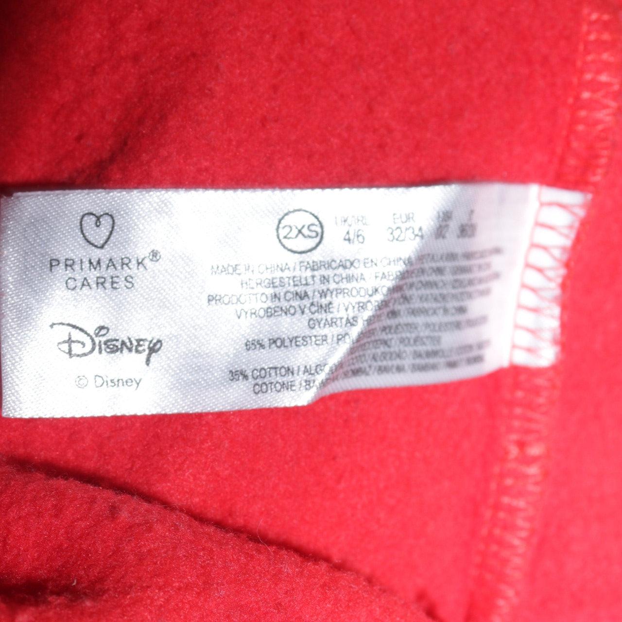 Disney Primark Women Red Christmas Sweatshirt 2XS Mickey & Friends