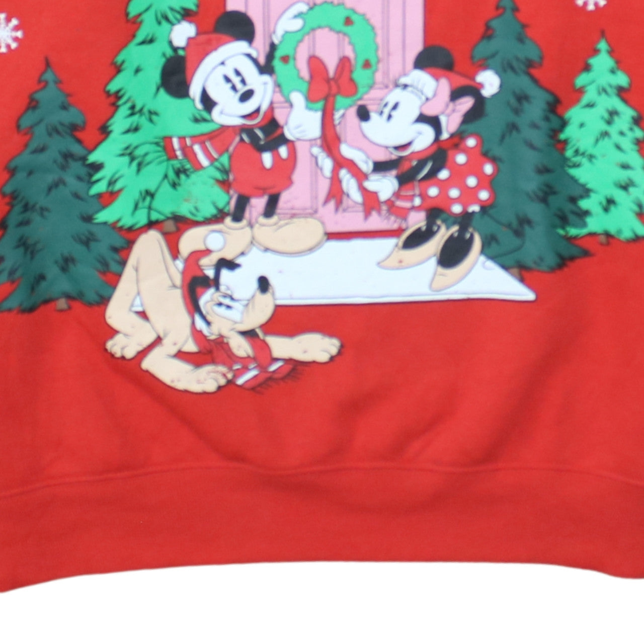 Disney Primark Women Red Christmas Sweatshirt 2XS Mickey & Friends