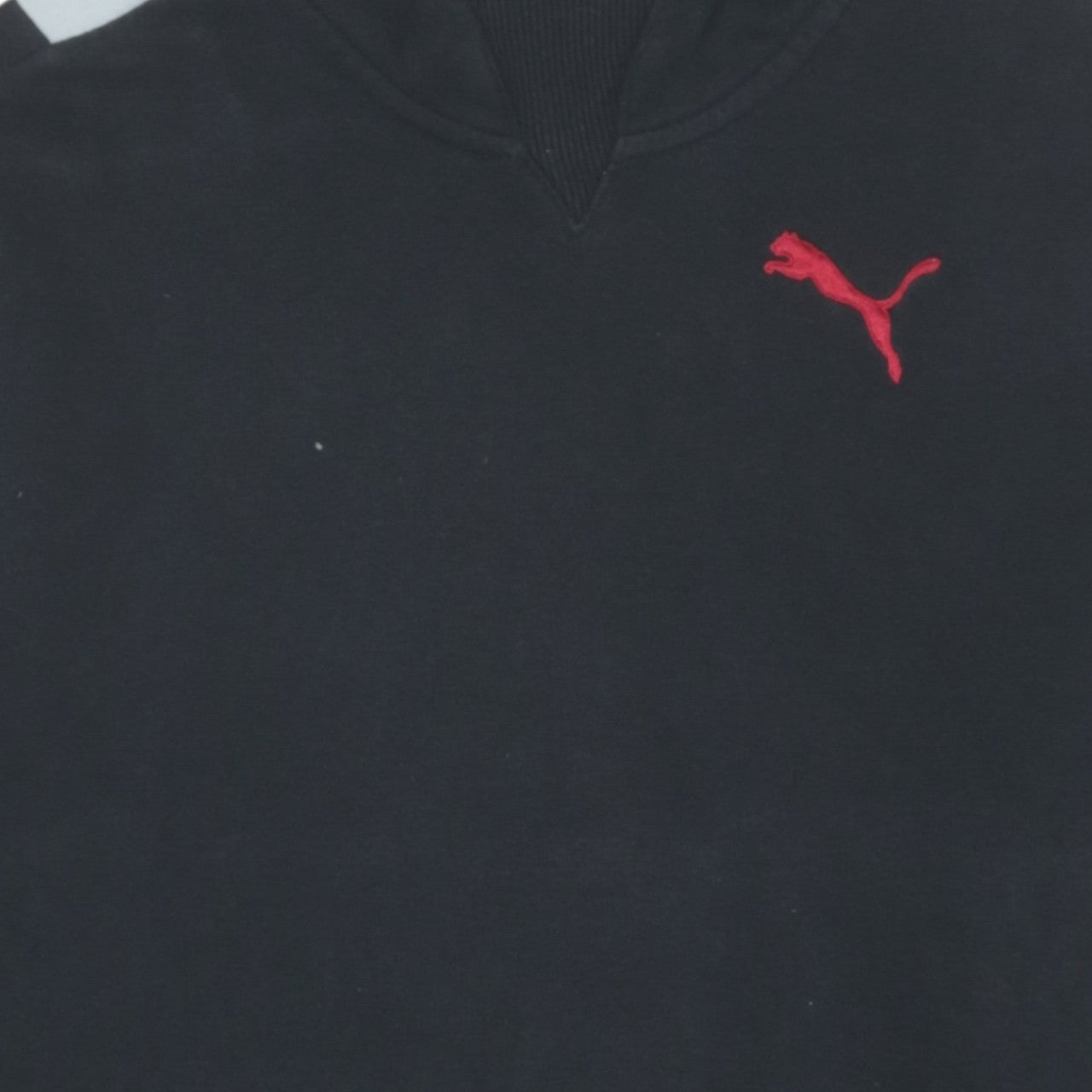 Puma Men's Black Pullover Hoodie XS Logo Embroidered Fleece