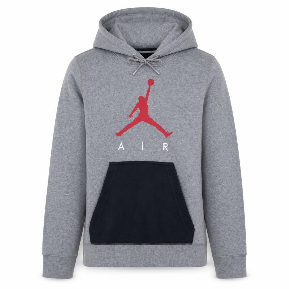 Jordan Air Mens Grey Hoodie XS Pullover Graphic Print Cotton Blend