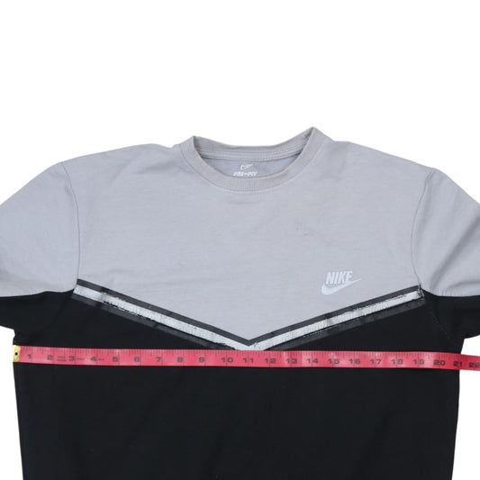 Nike Men's Grey Black Dri-Fit Crew Neck Sweatshirt XXL