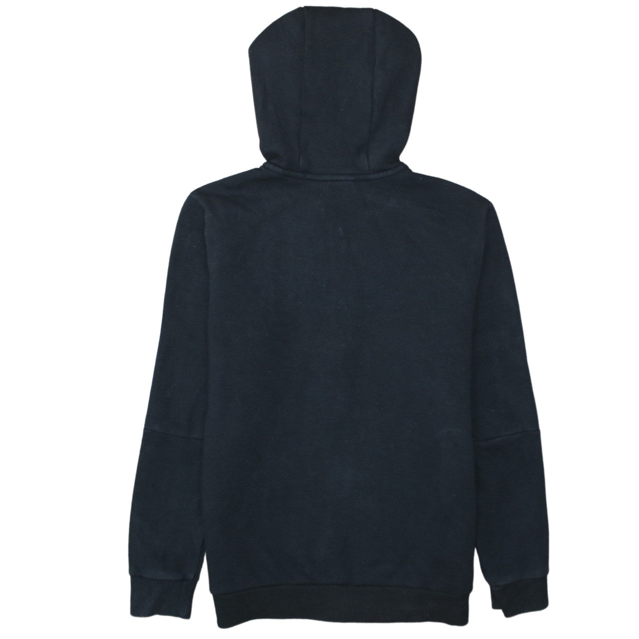 Adidas Boys Black Full Zip Hoodie Size 13-14 Years Cotton Blend Sportswear