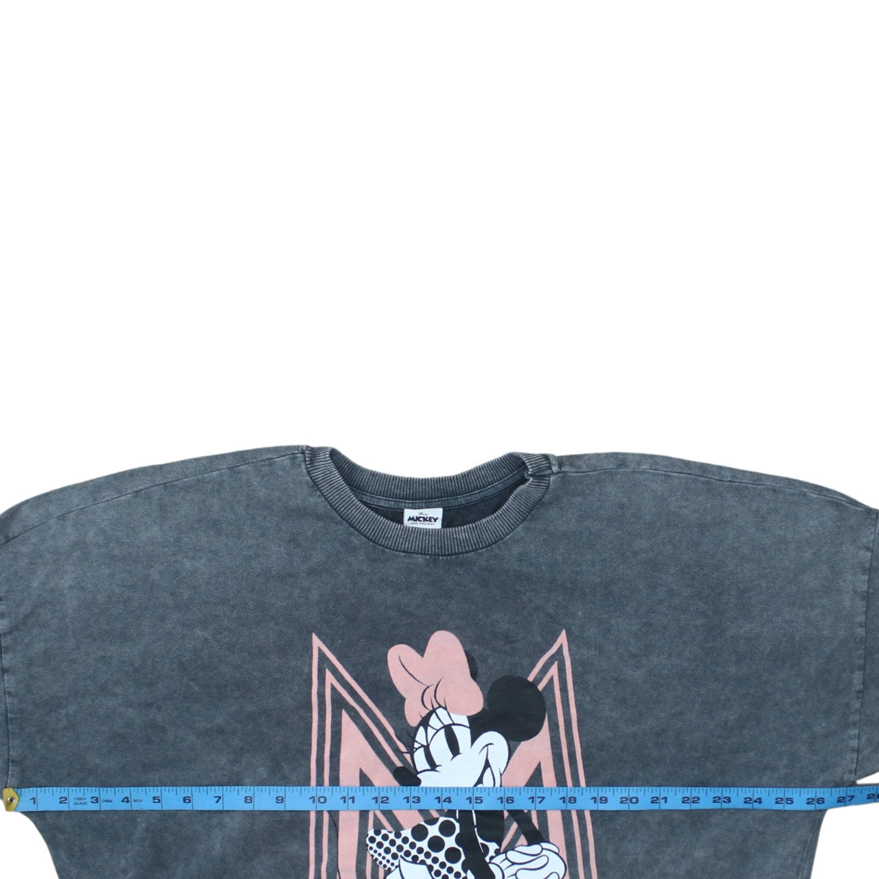 George Disney Minnie Mouse Women's Charcoal Sweatshirt L Graphic Pullover