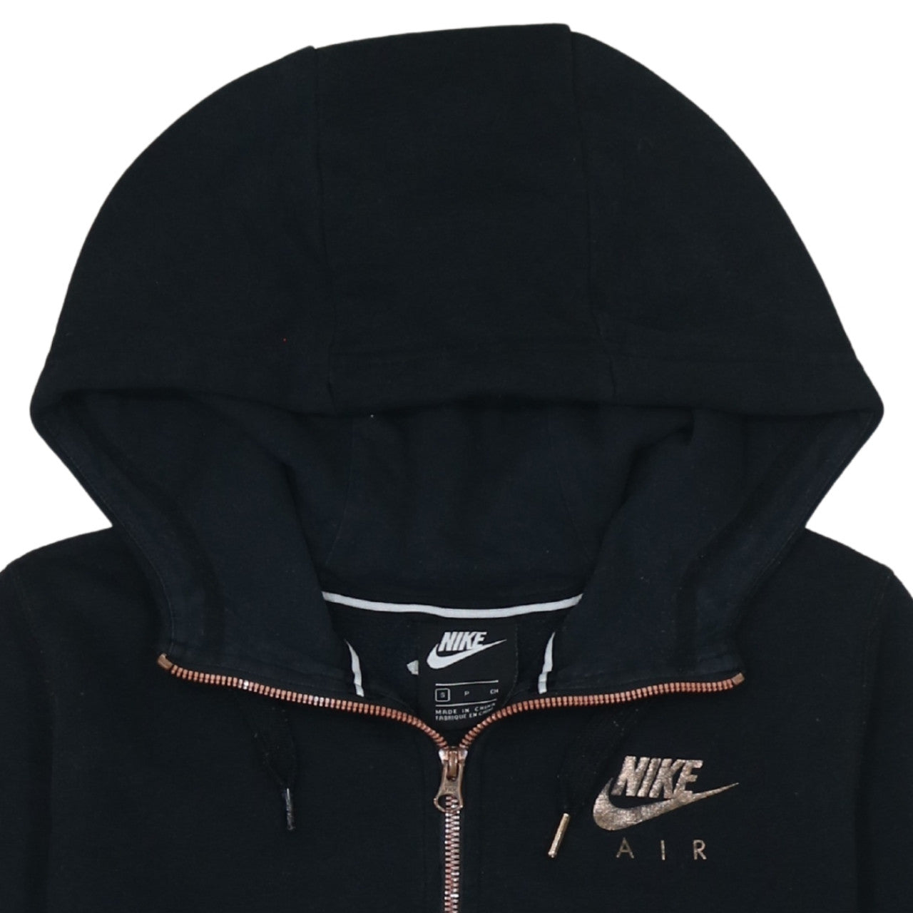 Nike Air Women's Black Full Zip Hoodie Size S Casual Logo Style