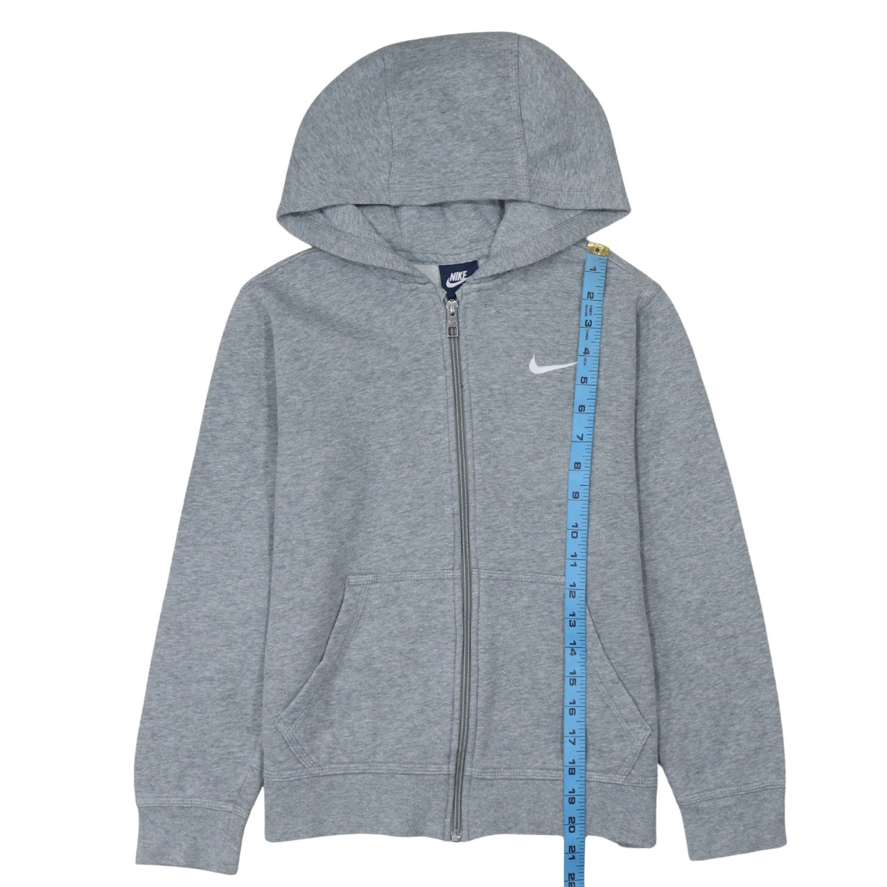 Nike Boys Grey Full Zip Hoodie Medium 10-12 Years Fleece Sweatshirt