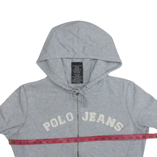Polo Jeans Co Ralph Lauren Womens Grey Full Zip Hoodie Size L