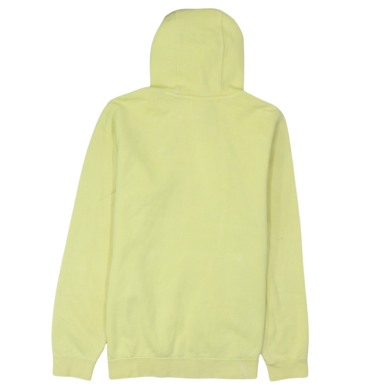 Nike Men’s Yellow Pullover Hoodie L Fleece Cotton Blend Sportswear