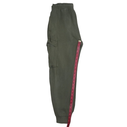 Nike Men Green Fleece Jogger Cargo Trousers Size S