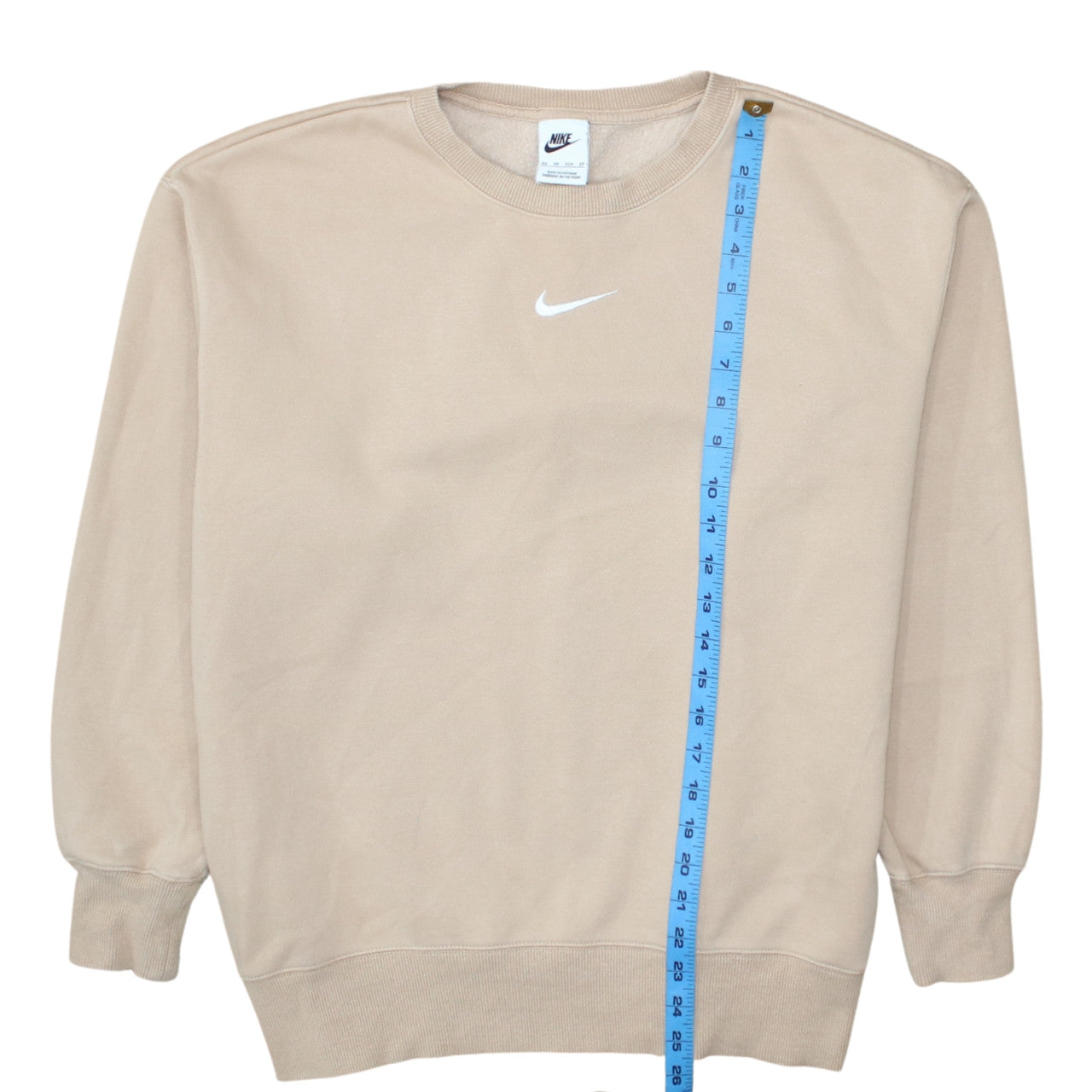 Nike Men's Beige XS Pullover Crew Neck Fleece Sweatshirt