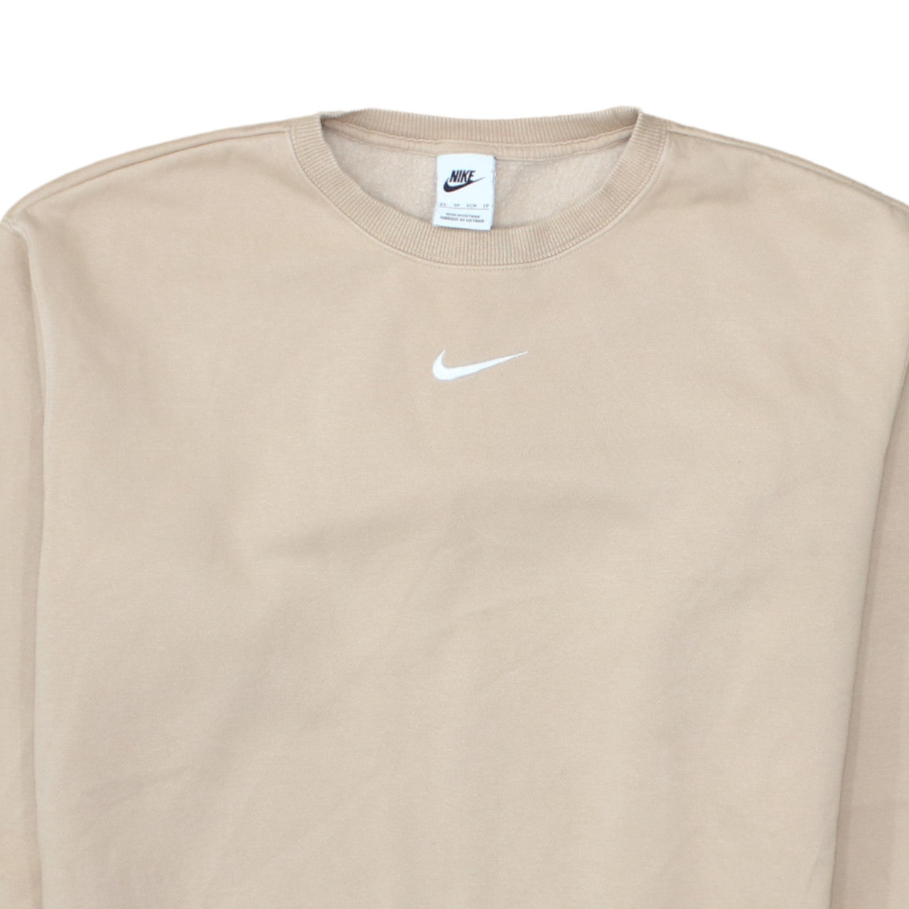 Nike Men's Beige XS Pullover Crew Neck Fleece Sweatshirt