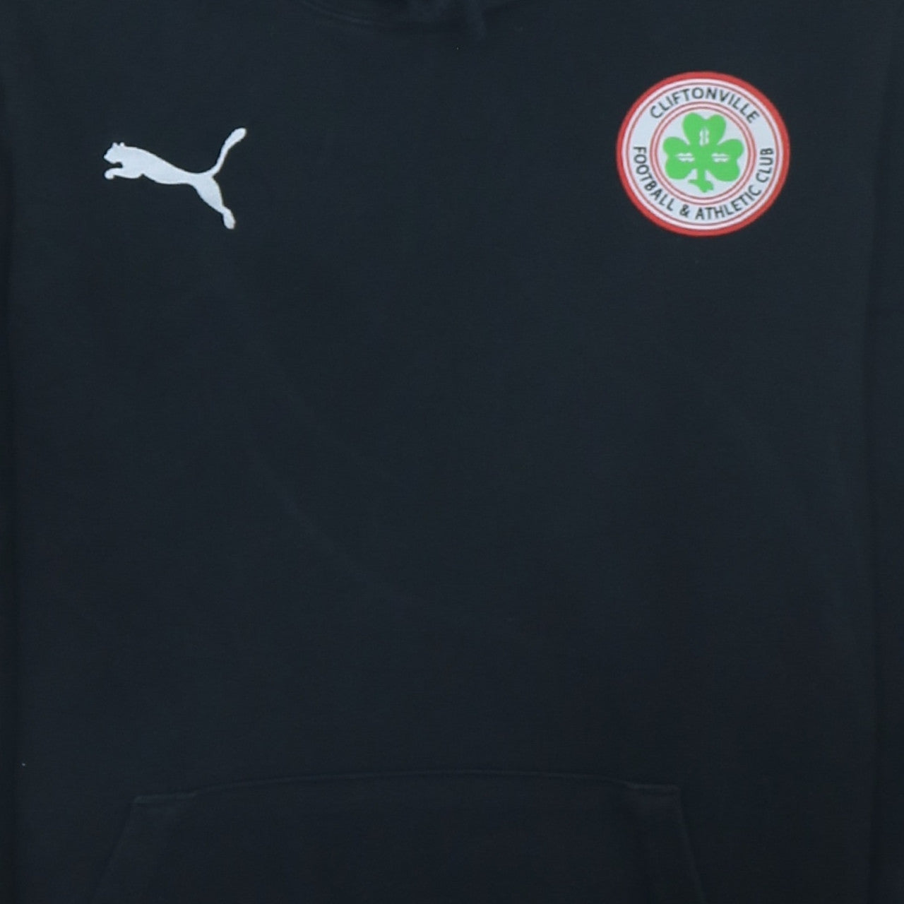 Puma Men's Black Cliftonville FC Pullover Hoodie Size S