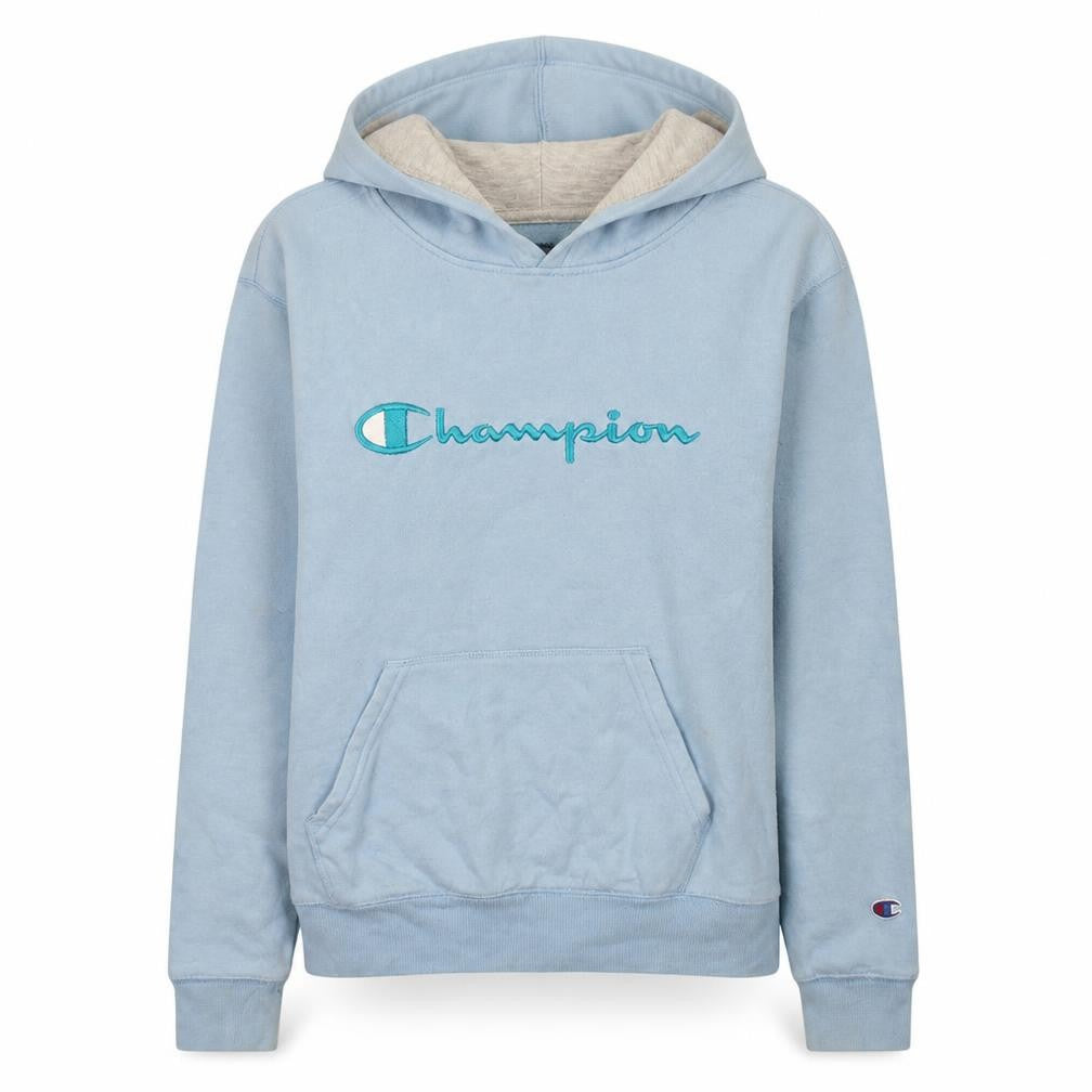 Champion Women’s Blue Pullover Hoodie XL Embroidered Logo Cotton Blend