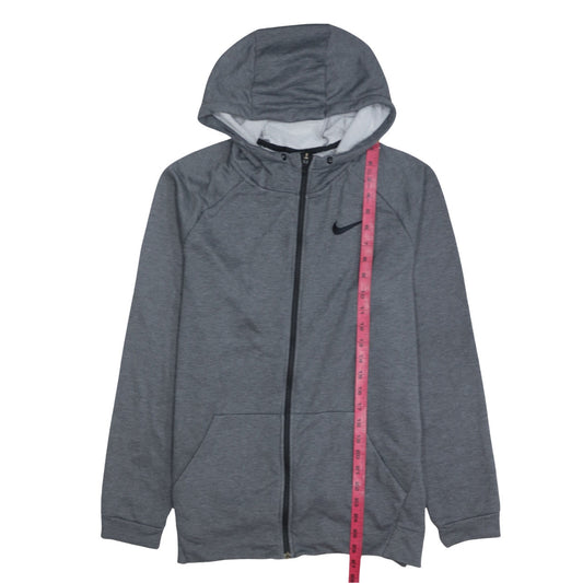 Nike Men's Grey Full Zip Dri-Fit Hoodie Size M