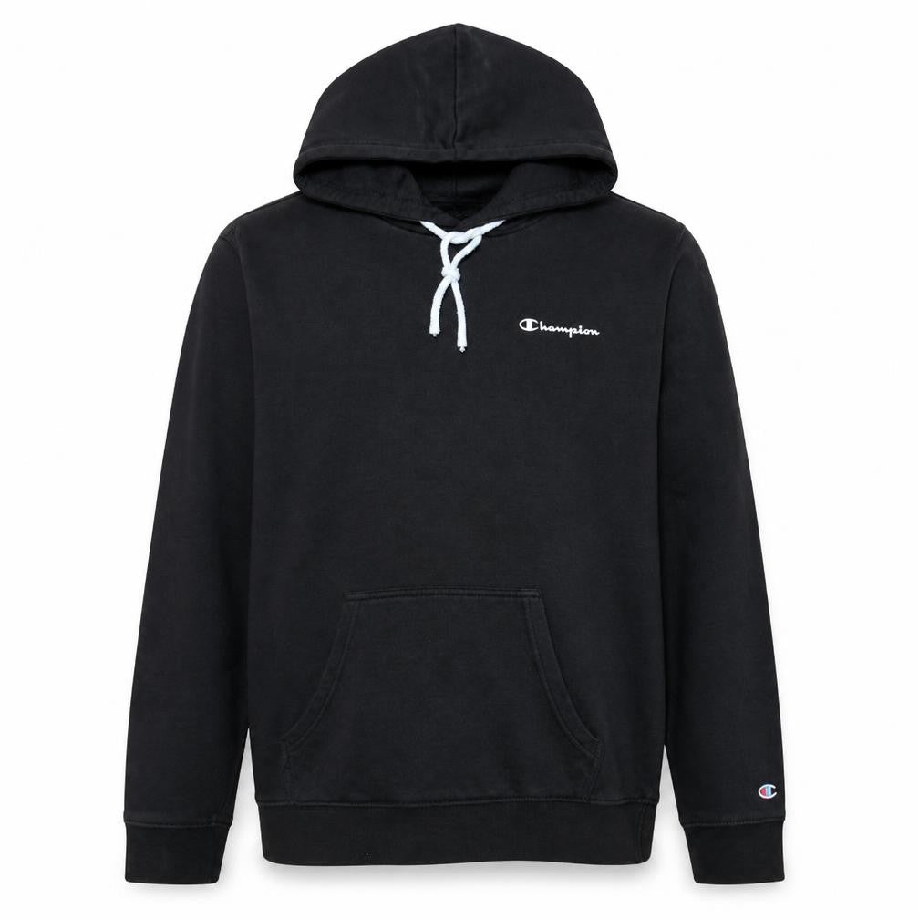 Champion Men's Black Pullover Hoodie Sweatshirt Medium Logo Fleece