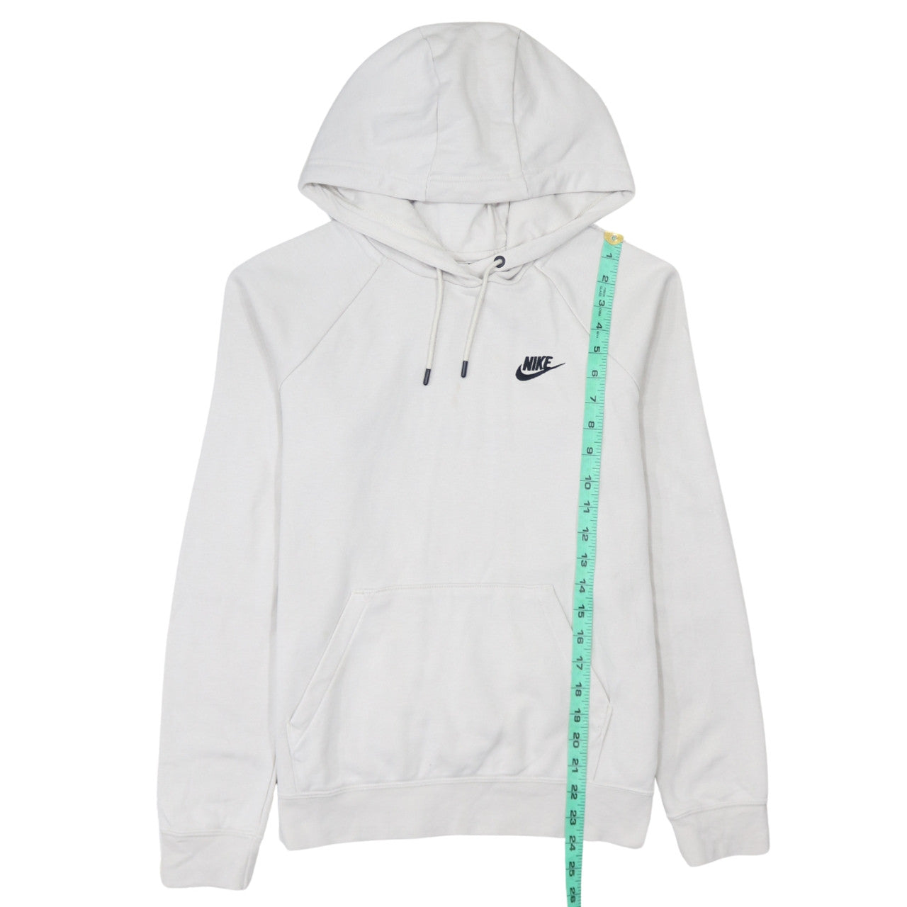 Nike Men's White Pullover Hoodie Small Logo Hooded Sweatshirt