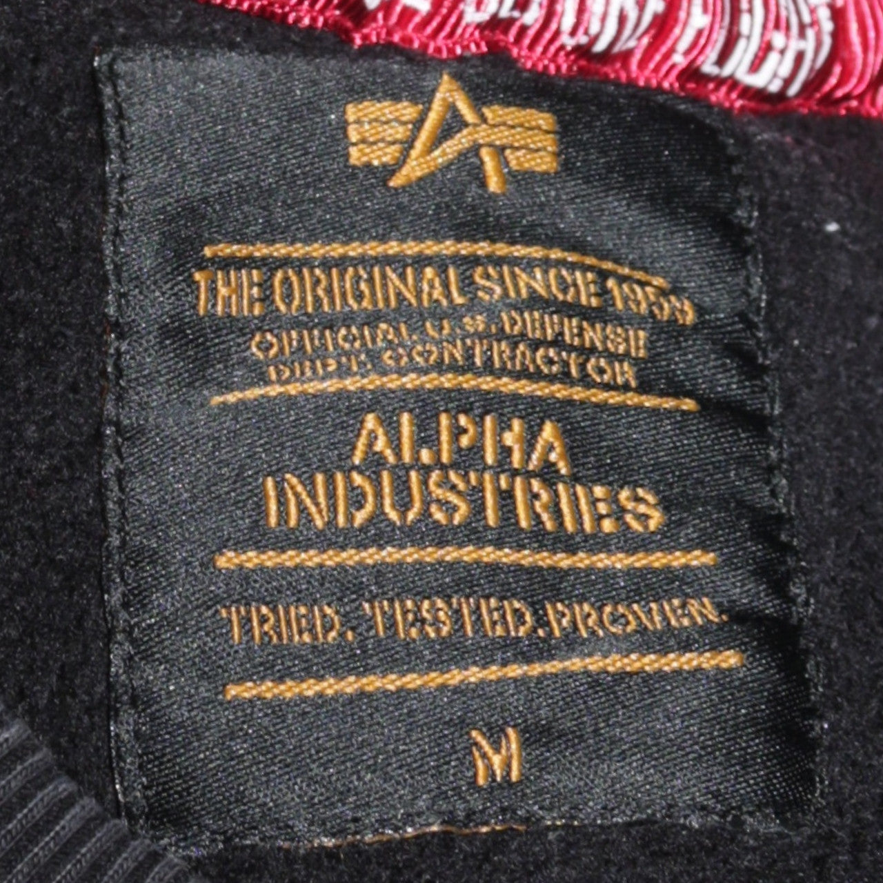 Alpha Industries Men's Black NASA Logo Sweatshirt M Regular Fit