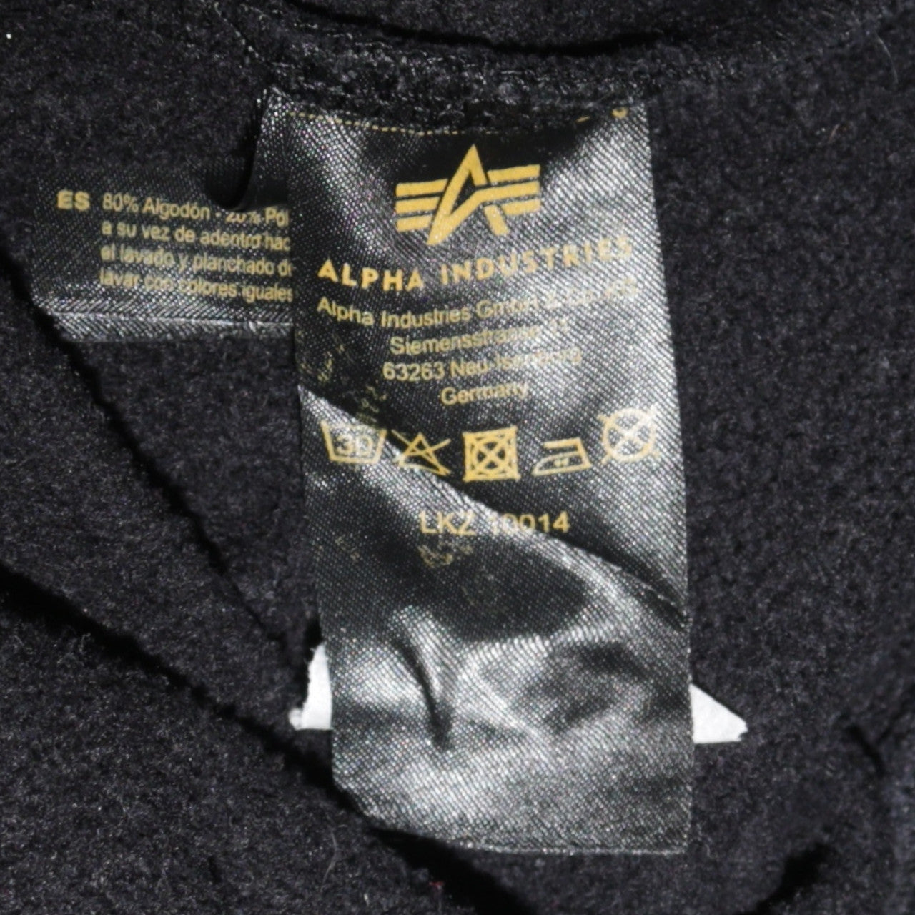 Alpha Industries Men's Black NASA Logo Sweatshirt M Regular Fit