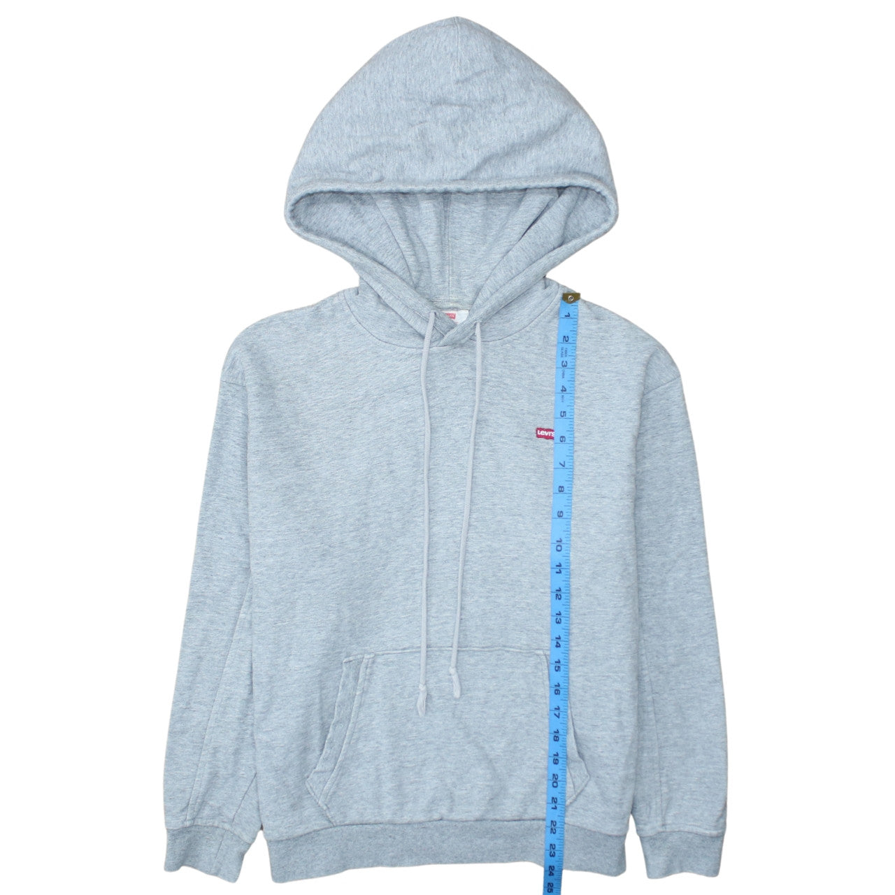 Levi's Men's Grey XS Pullover Hoodie with Logo Detail
