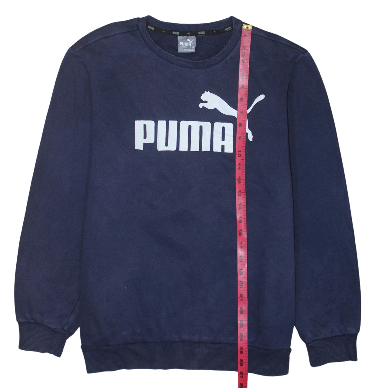 Puma Men's Blue Crew Neck Pullover Sweatshirt Size M