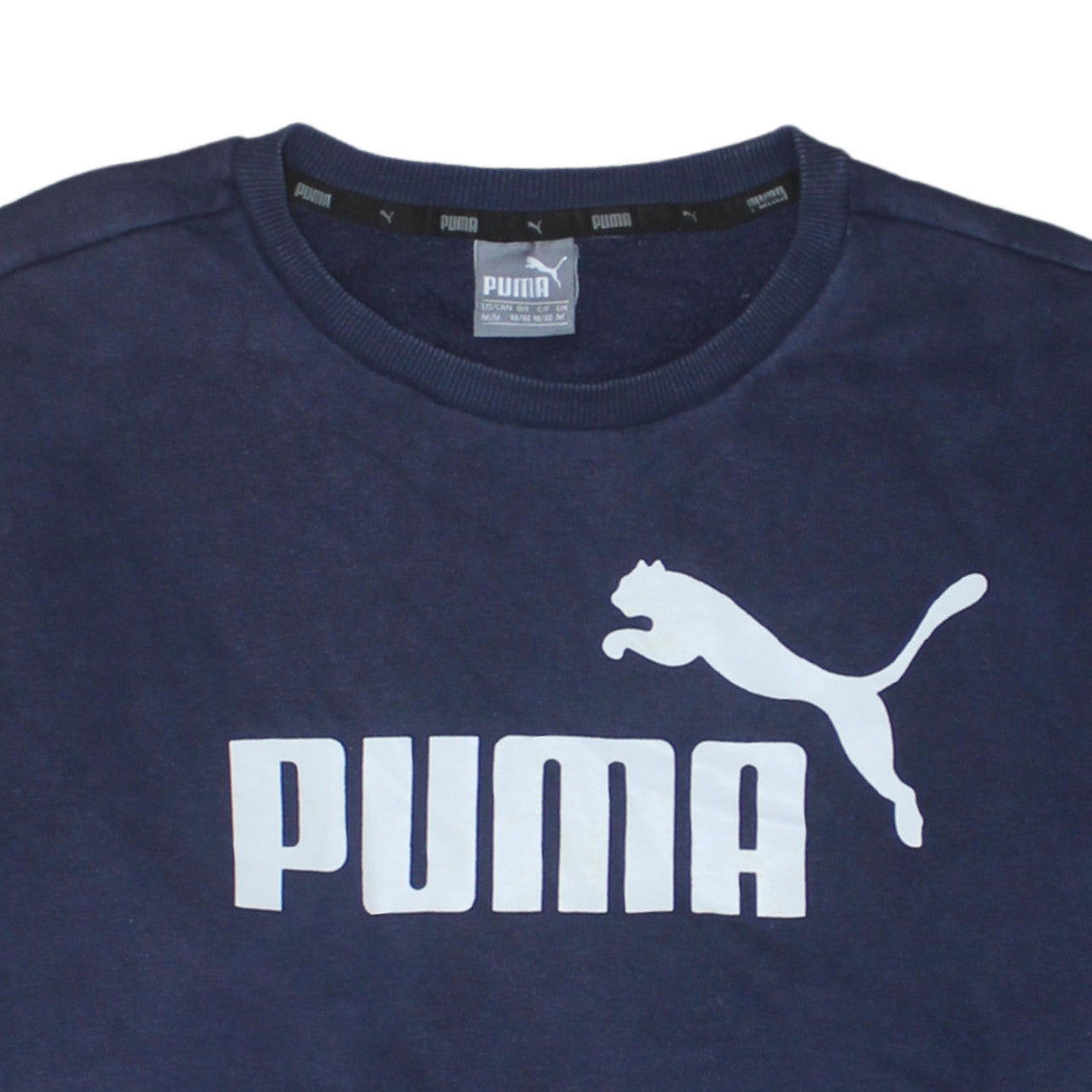 Puma Men's Blue Crew Neck Pullover Sweatshirt Size M