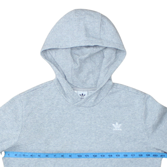 Adidas Boys Grey Pullover Hoodie 15-16 Years XL Fleece Lined Casual Top