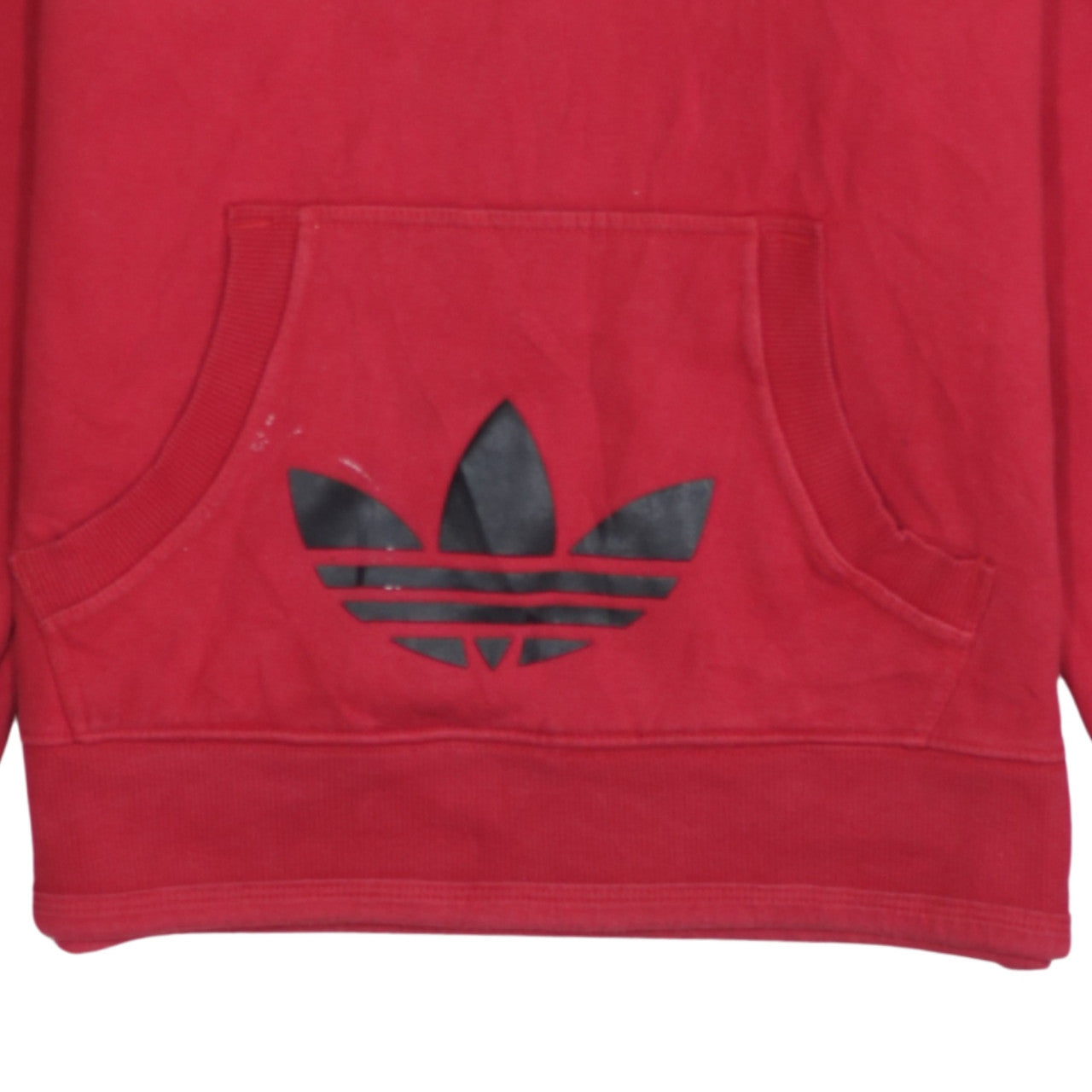 Adidas Mens Red Pullover Hoodie Sweatshirt Size M Graphic Print