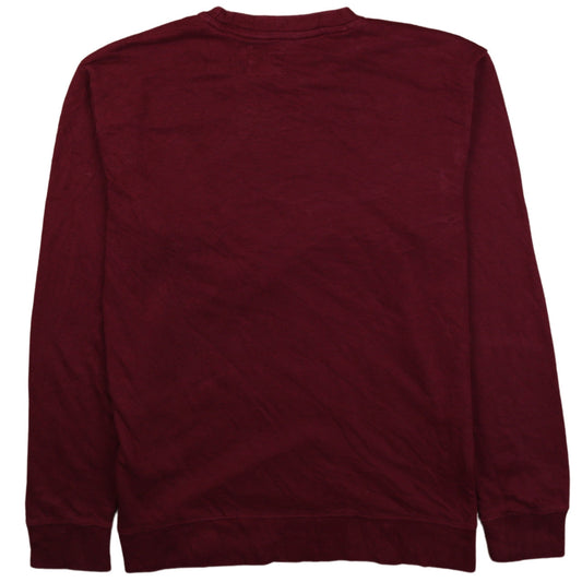 Champion Men's Red Crew Neck Pullover Sweatshirt Size M