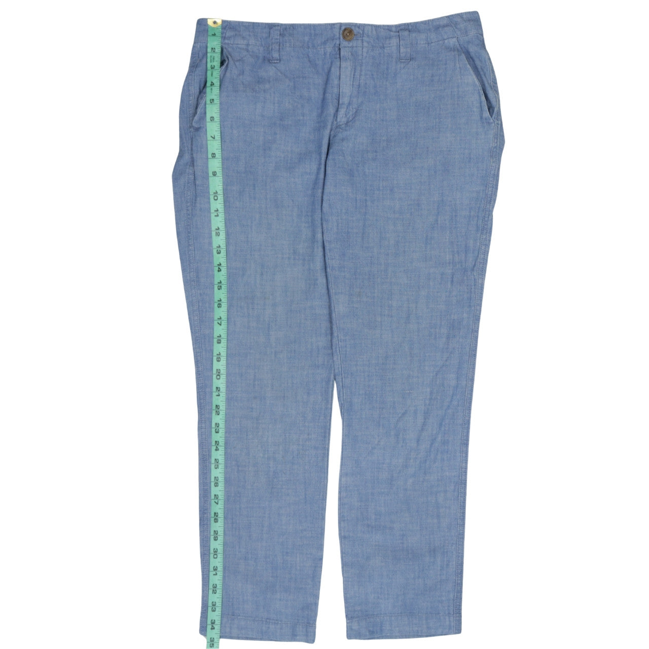 GAP Women's Blue Size 8 Straight Chambray Jeans