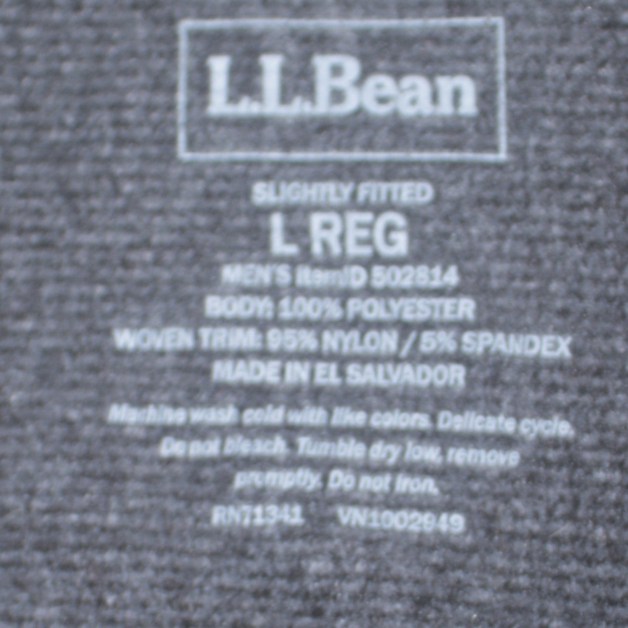 L.L.Bean Men's Grey Full Zip Fleece Jacket Size L Lightweight Outdoor