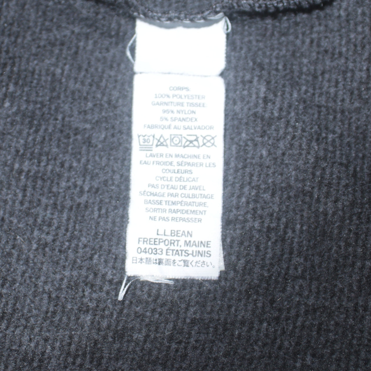 L.L.Bean Men's Grey Full Zip Fleece Jacket Size L Lightweight Outdoor