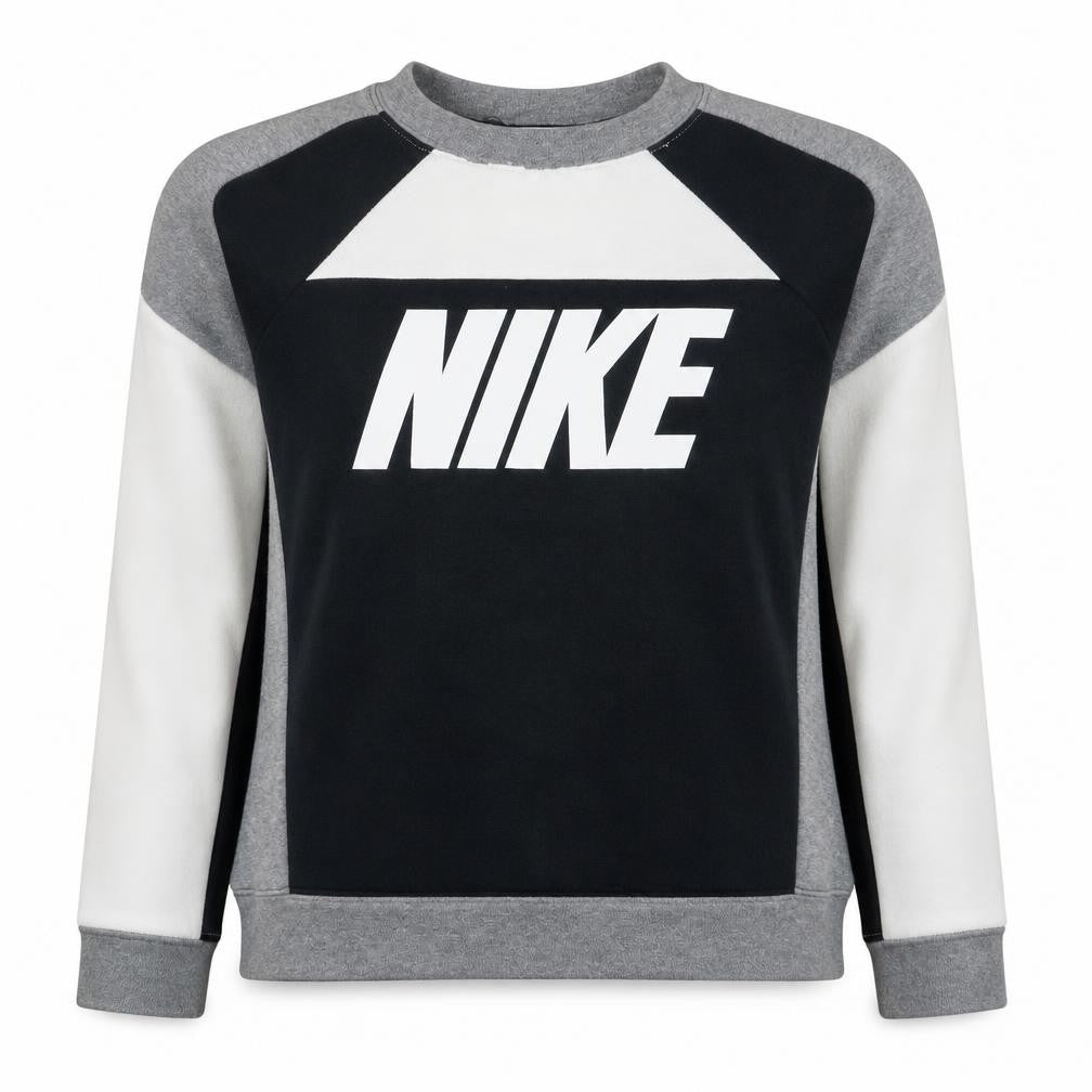 Nike Women’s Black Grey Colourblock Sweatshirt Size S