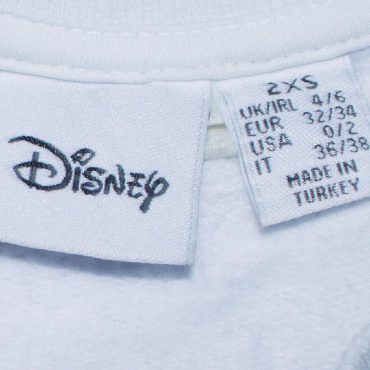 Disney Women's White Mickey Mouse Sketch Sweatshirt 2XS Pullover