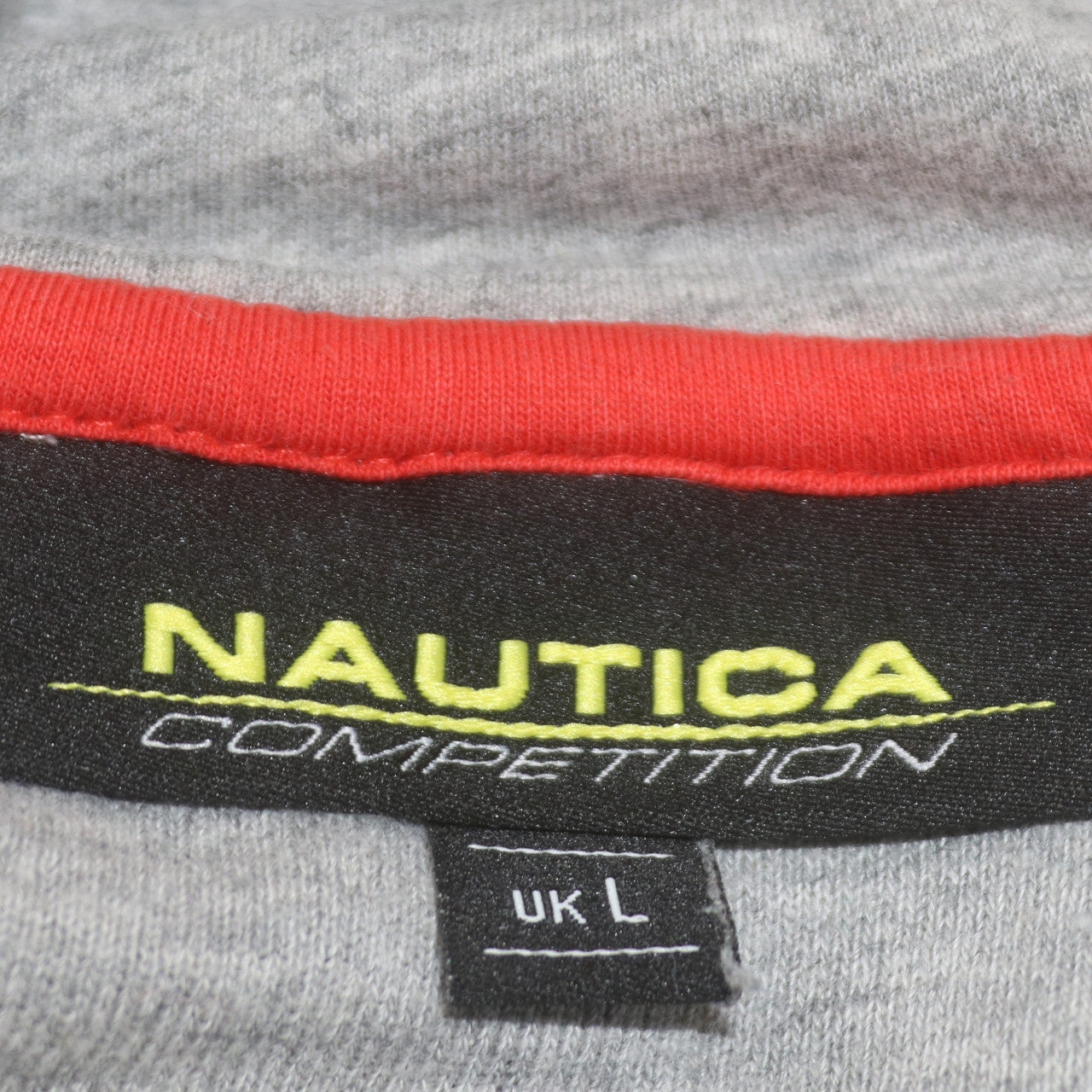Nautica Men’s Grey Pullover Hoodie L Embroidered Logo Sportswear