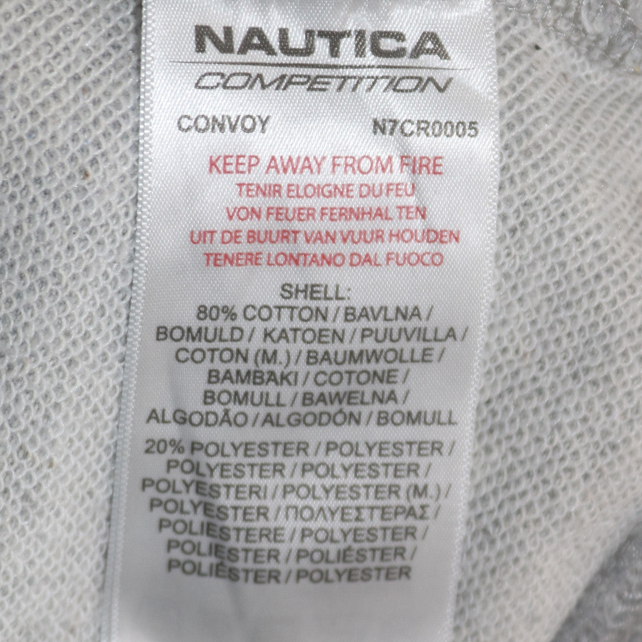 Nautica Men’s Grey Pullover Hoodie L Embroidered Logo Sportswear