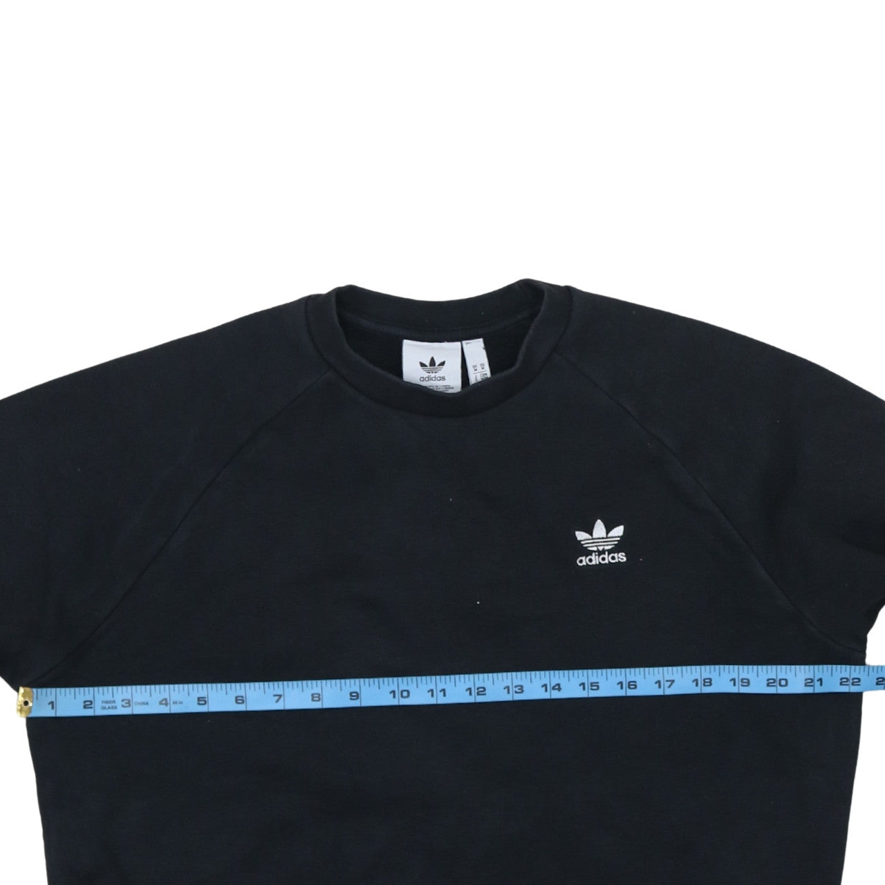 adidas Men Black Crew Neck Pullover Sweatshirt Size M
