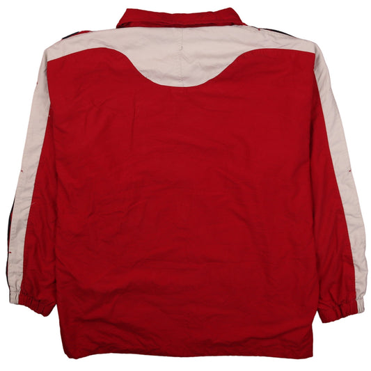Adidas Men's Red 2XL Track Jacket Full Zip Lightweight Sportswear