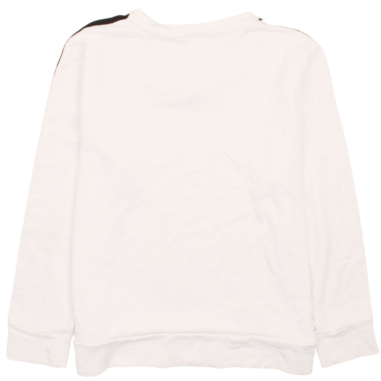 Adidas Women White Black Long Sleeve Pullover Sweatshirt UK 16-18