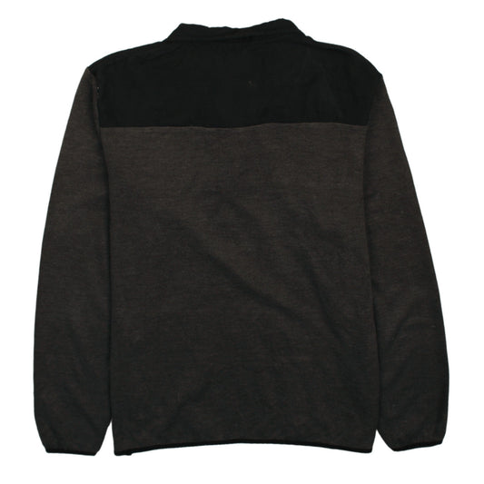 Fila Men’s Grey 1/4 Zip Sweatshirt Size L Regular Fit Logo Sport Top