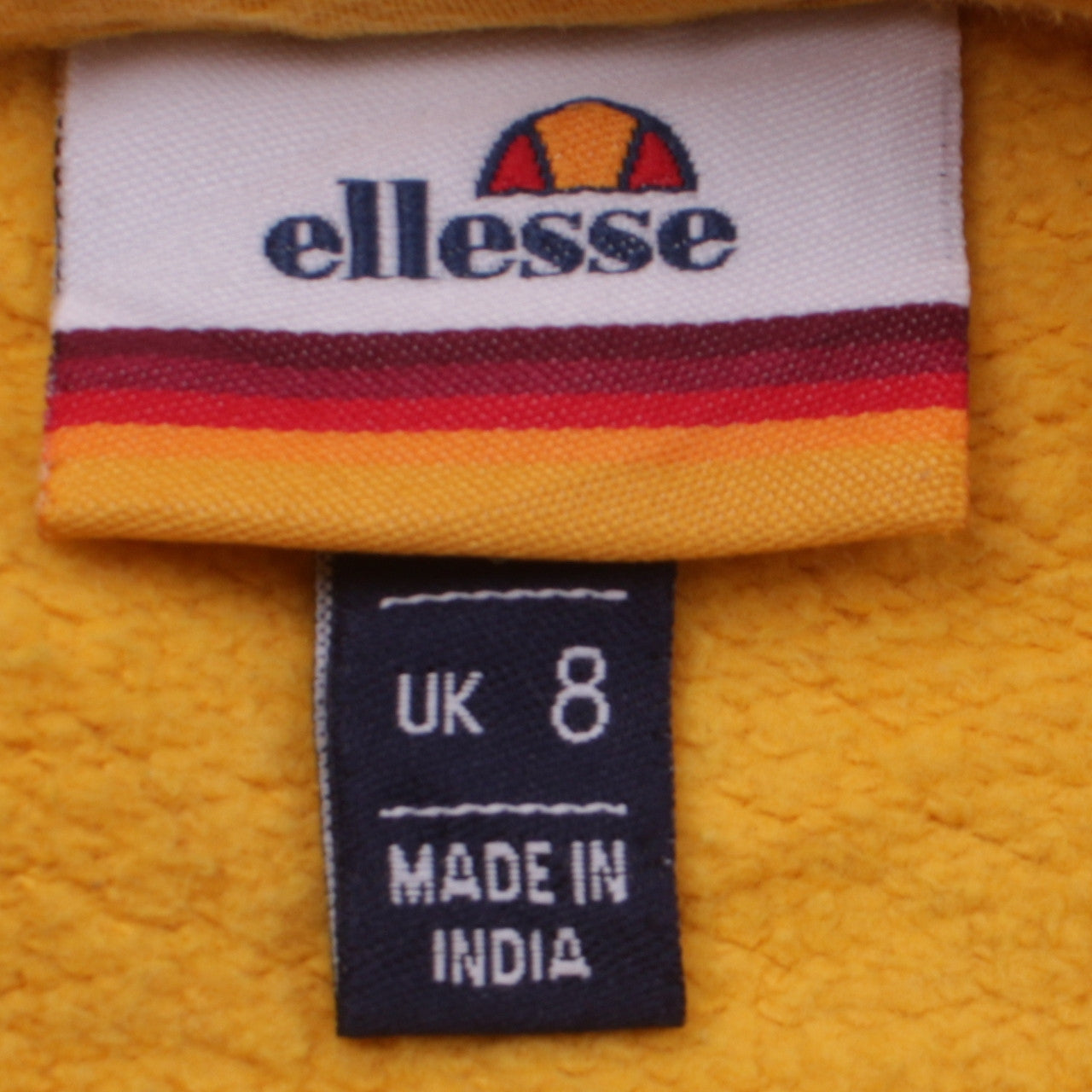 Ellesse Womens Yellow Logo Pullover Sweatshirt UK 8