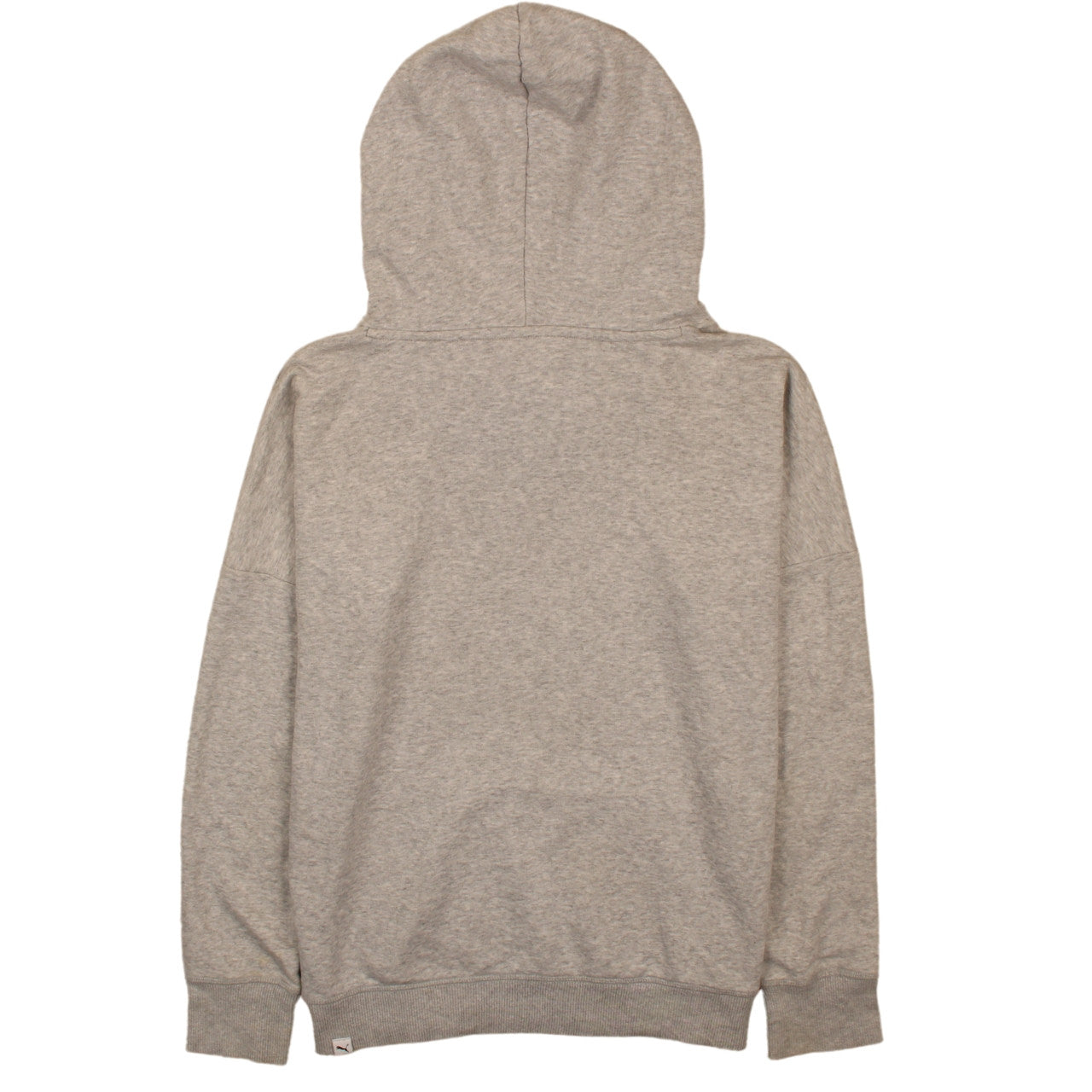 Puma Men's Grey Pullover Hoodie Size M Logo Fleece Sweatshirt