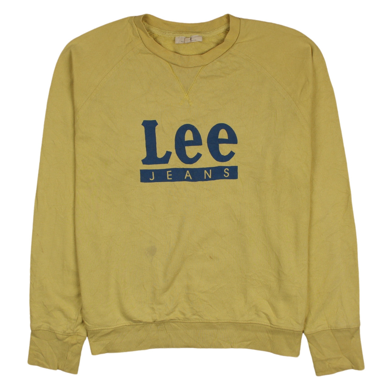 Lee Jeans Womens Yellow Cotton Pullover Sweatshirt M